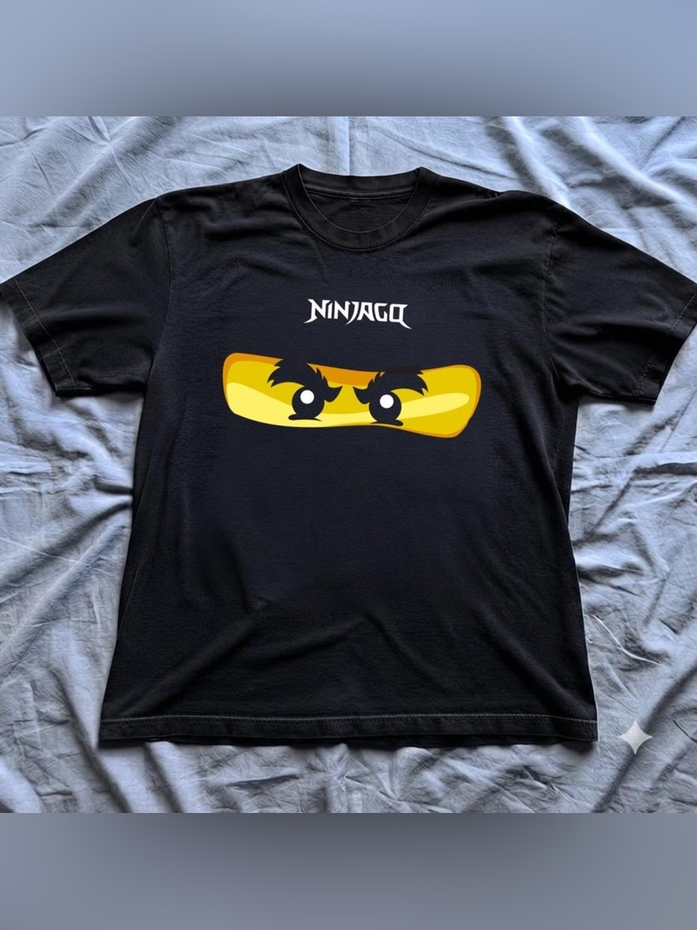 Ninja Black Tee with Yellow Graphic Eyes by Ninja